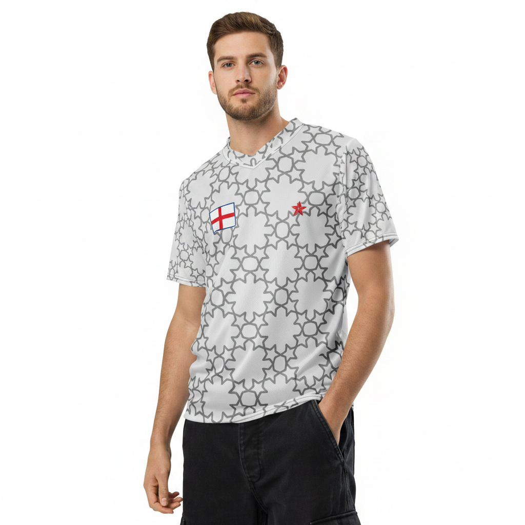 Greyround Stars England Football Jersey